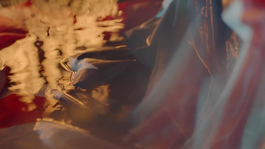 Piece of cloth soaking in water