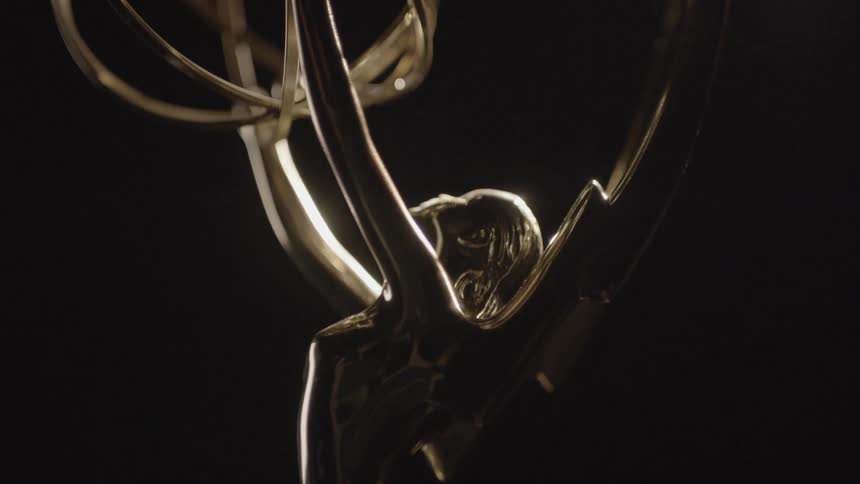 An emmy award reflects light
