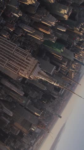 Panoramic view of a metropolis with skyscrapers