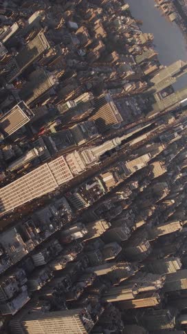 A large city with skyscrapers