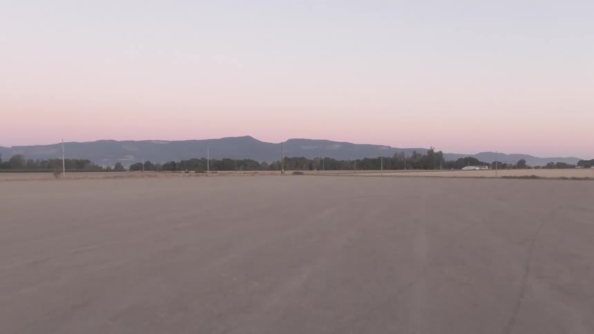 Taking off in a field