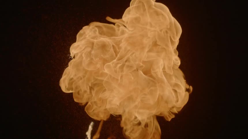Flames erupt into the air