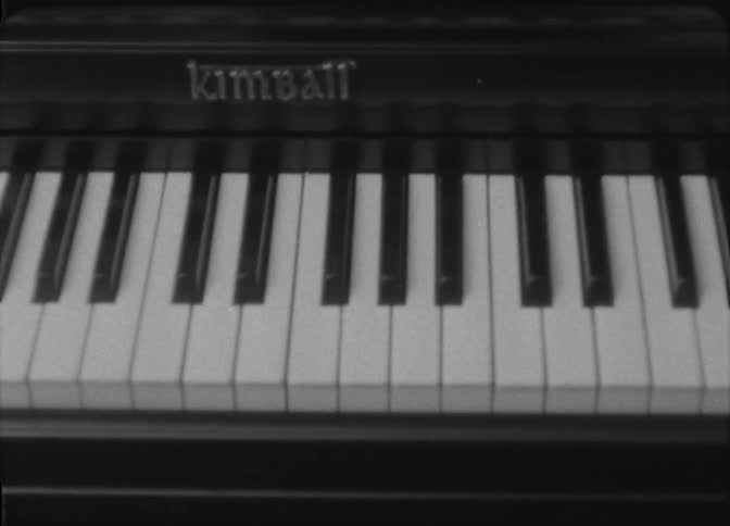 A large piano is in the room
