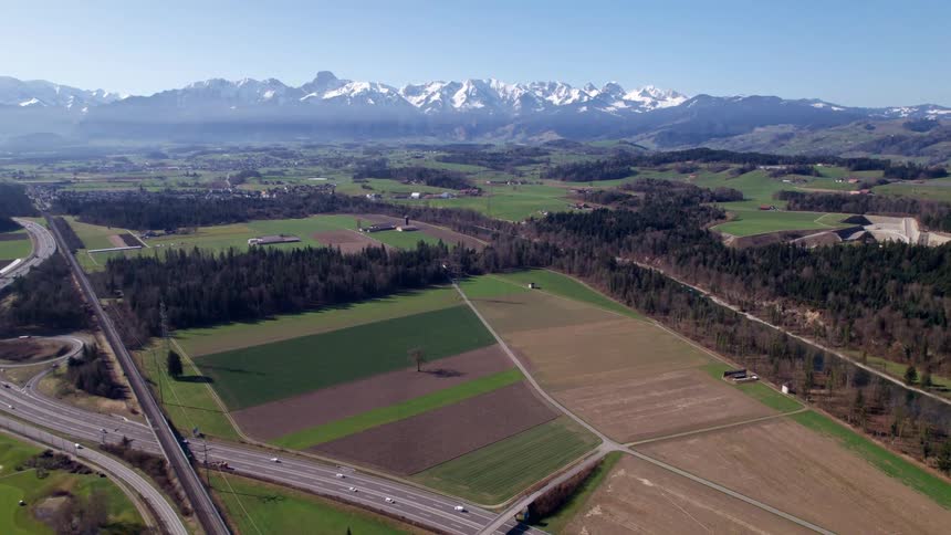 An aerial view of a vast landscape