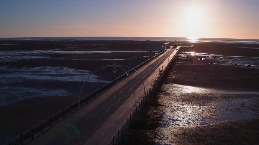 A bridge stands above a waterway