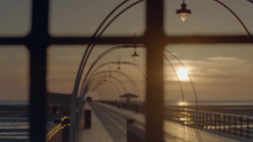Sunshine filters through a window on the shoreline