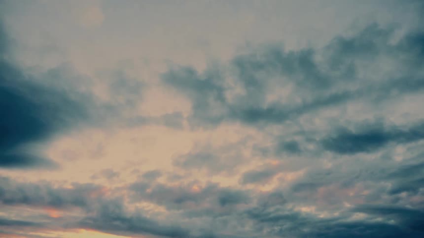 View of the morning sky with clouds