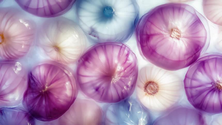 Colorful orbs float together