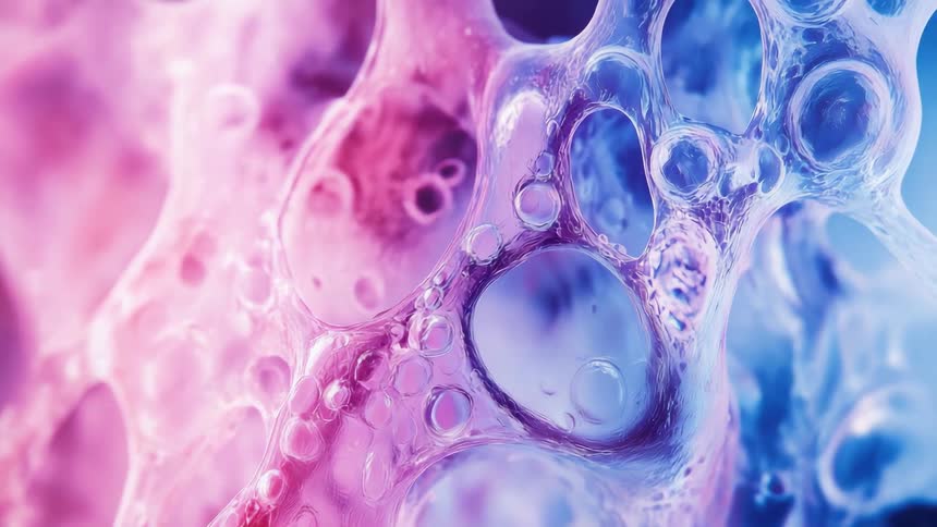 A close up of a blue and purple texture
