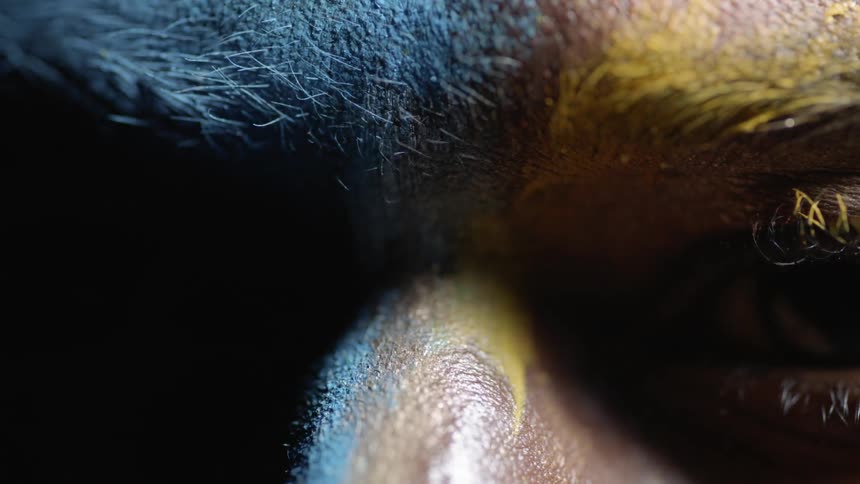 Close up of a person's eyes and eyebrows
