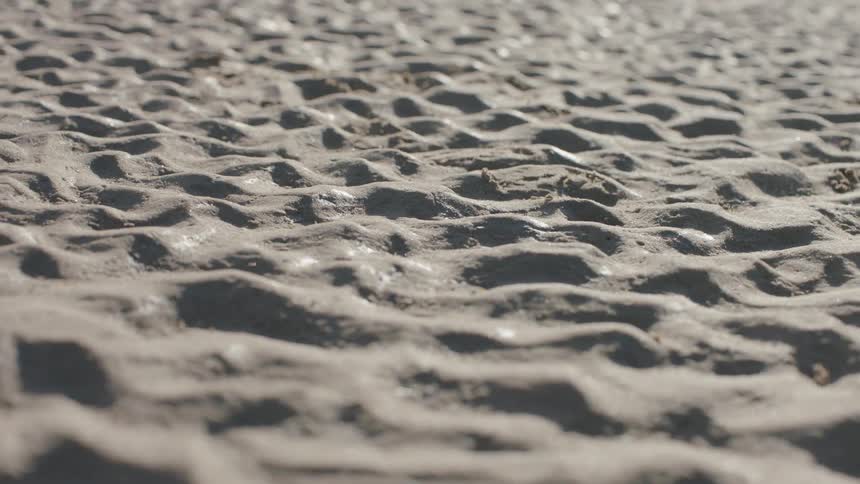 Ridges in the sandy ground are shown