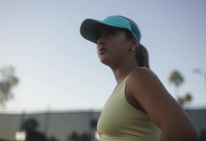 A woman is upset on the tennis court