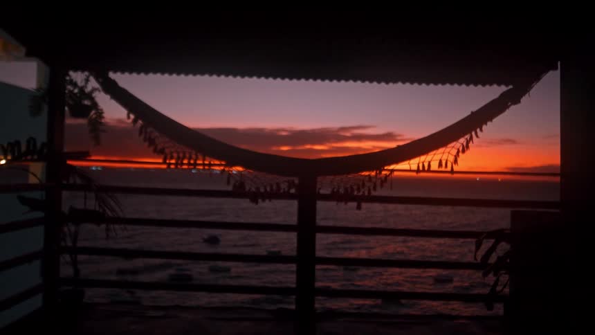 A tropical sunset