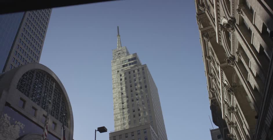Skyscrapers tower in a city