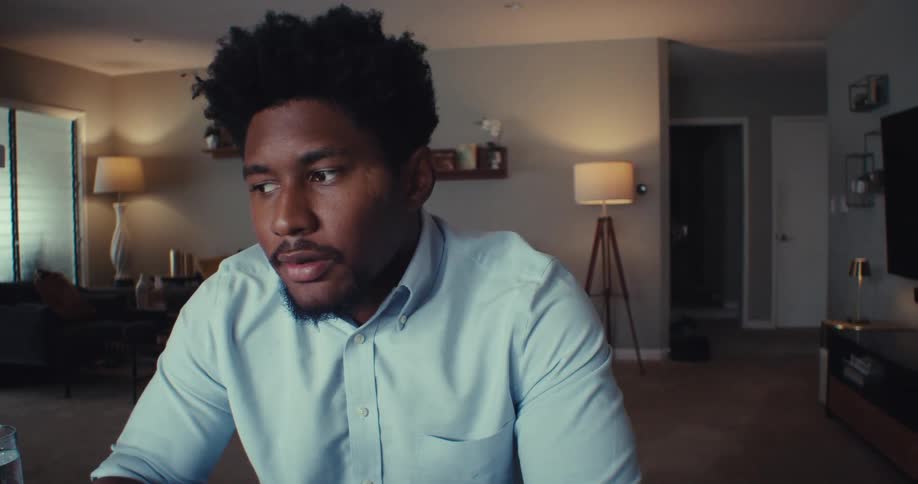 A time lapse of a man working from home