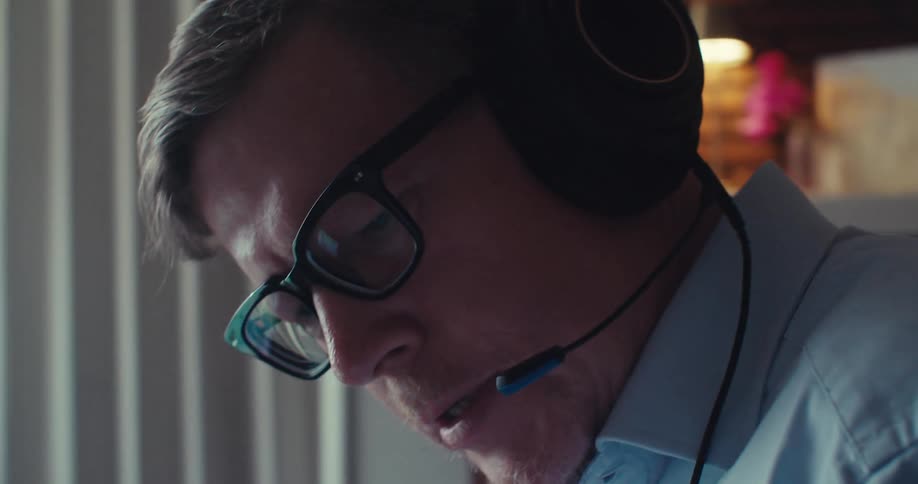 A man on a business call