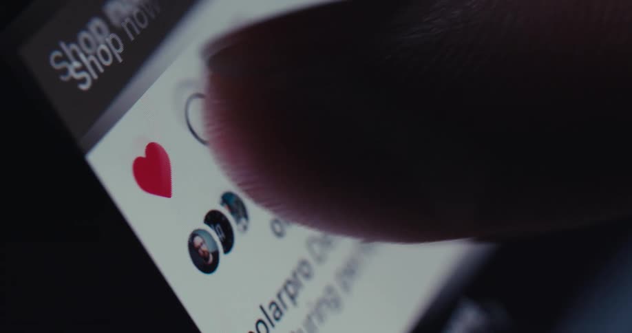 A person likes a post on social media