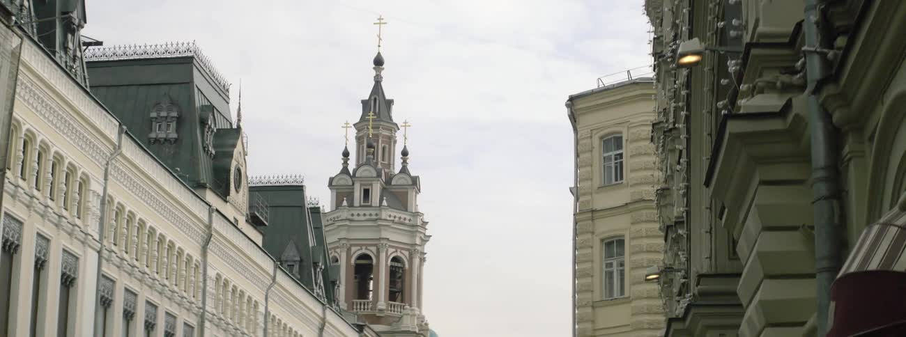 Victorian style church building in town