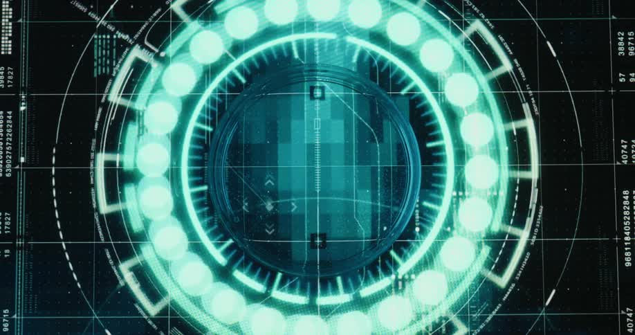 Close up of a person placing a petri dish sample on a futuristic screen for analysis