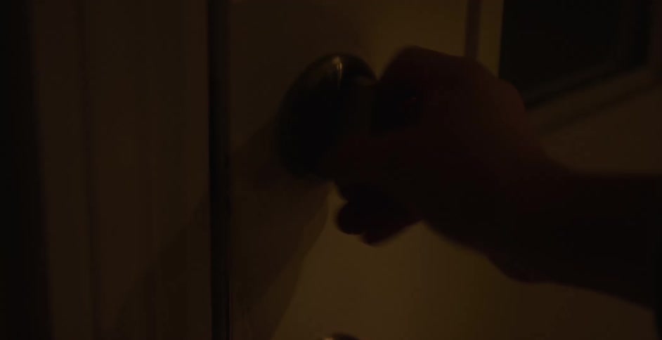 A person locks the door