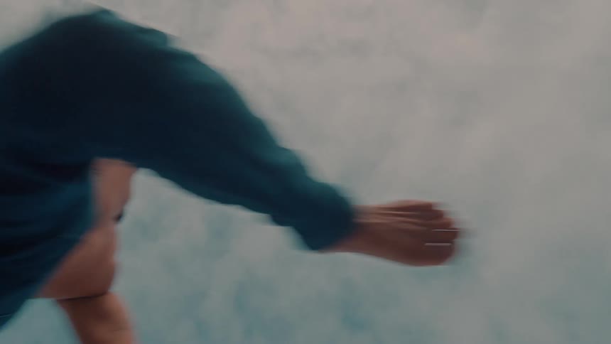 Person in jeans running