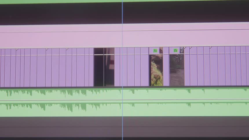 A line moves across the computer screen