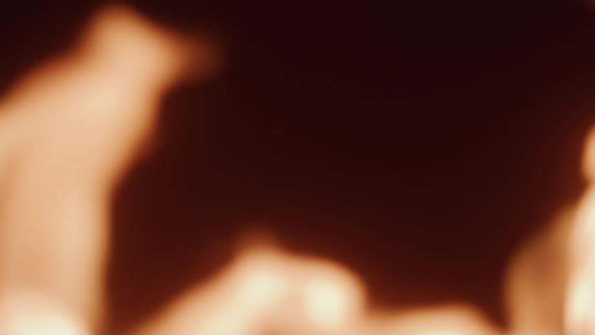 Blurry flames flicker
