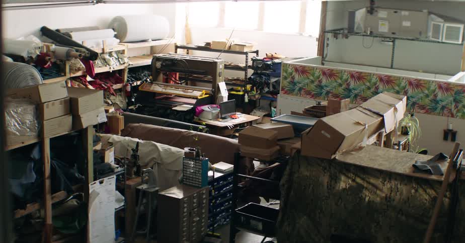 Interior of a textile factory