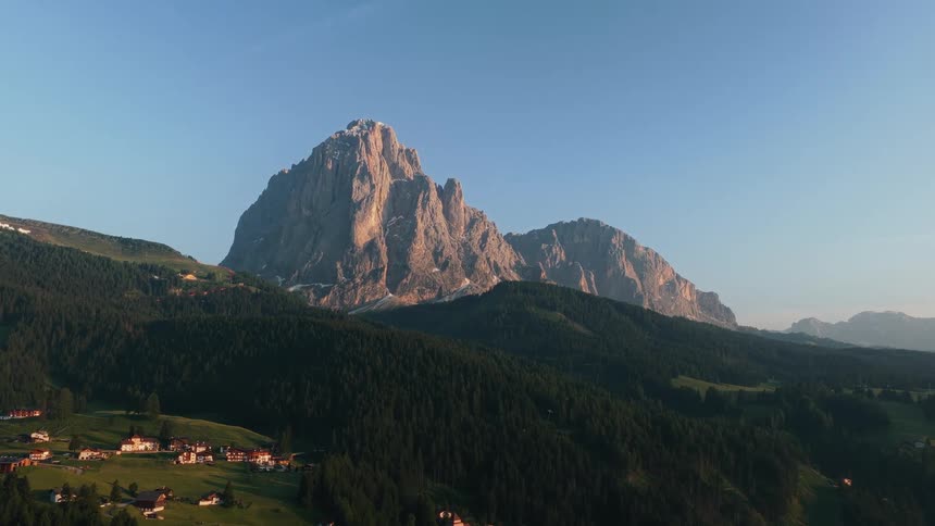 Drone Shot of Mountain Range Visible in the Distance