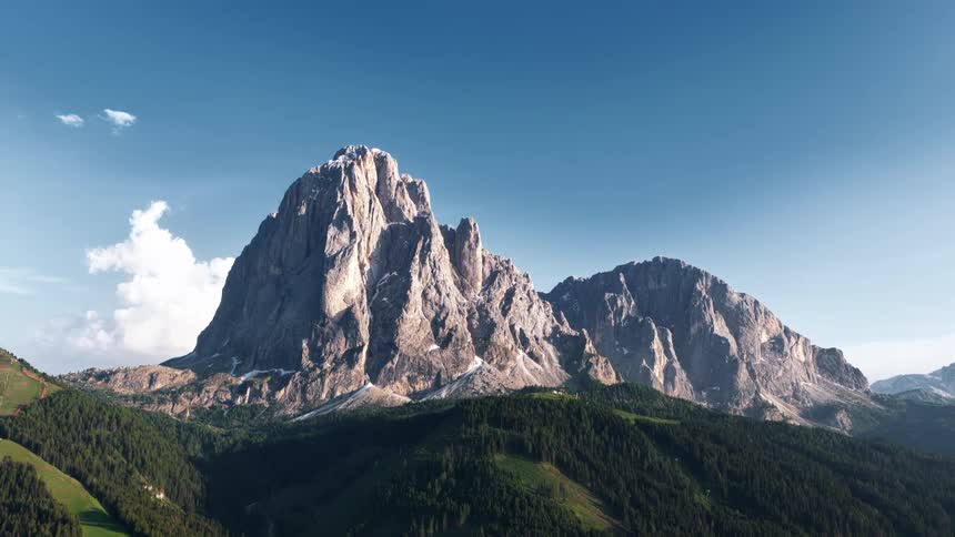 Aerial of a mountain range during daytime