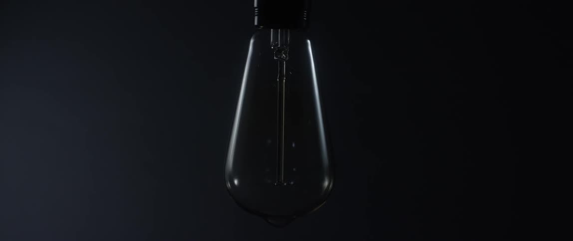 Up close of a light bulb