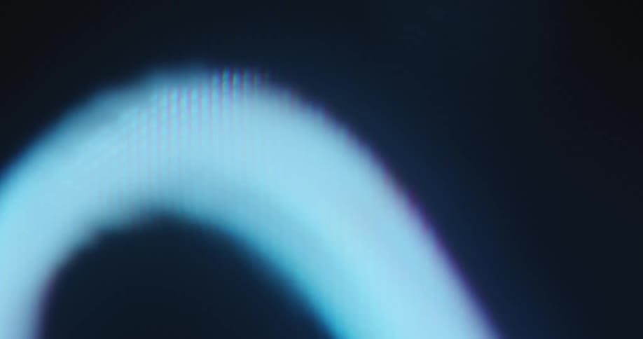 The tip of a white arrow icon is spinning and moving across a black computer screen or smartphone display as symbol for waiting time or period while the app or program is refreshing or updating