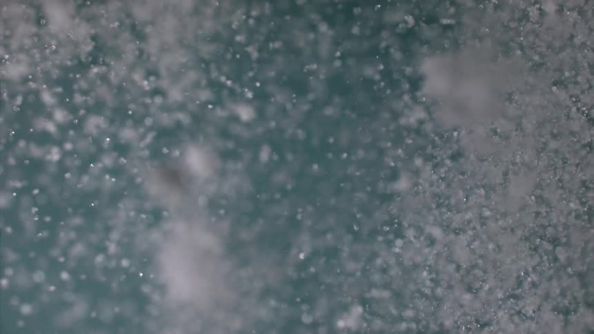 Bubbles come into focus and drift toward each other