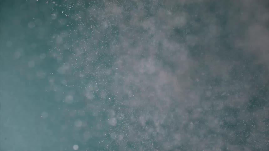 Extreme close up on abstract water droplets