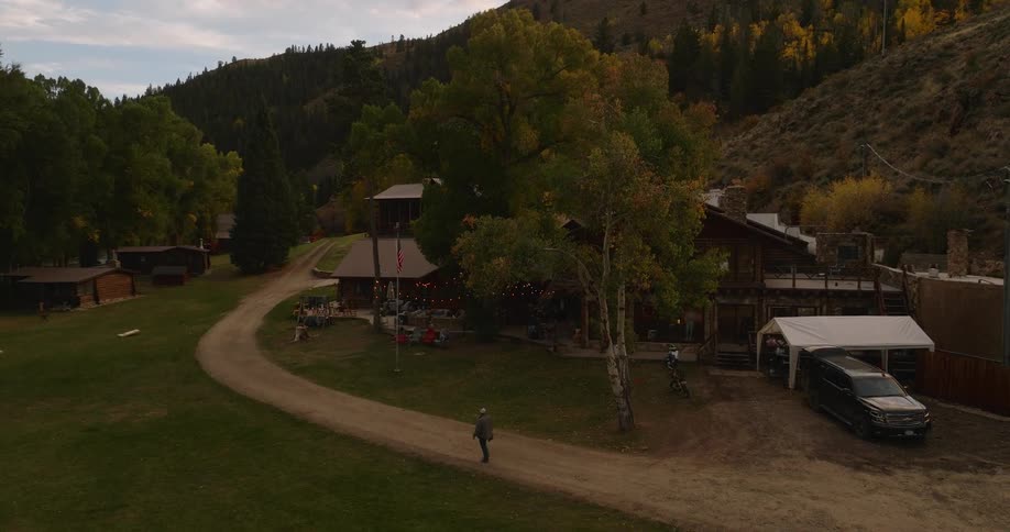 Resort in a natural area surrounded by mountains and forests