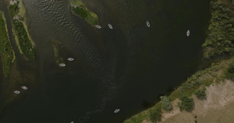 Small boats on a calm lake