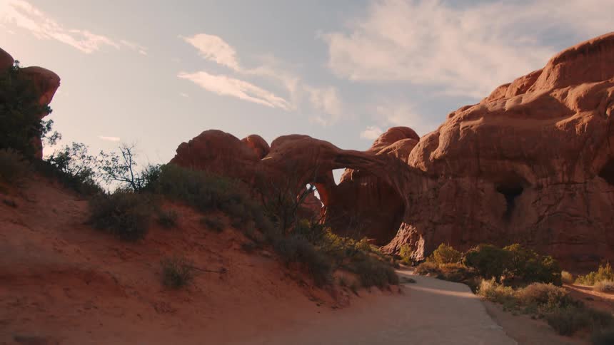Landscape of canyons with rock formations