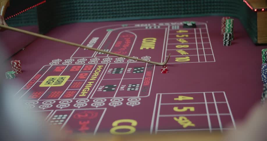 People gamble at a table