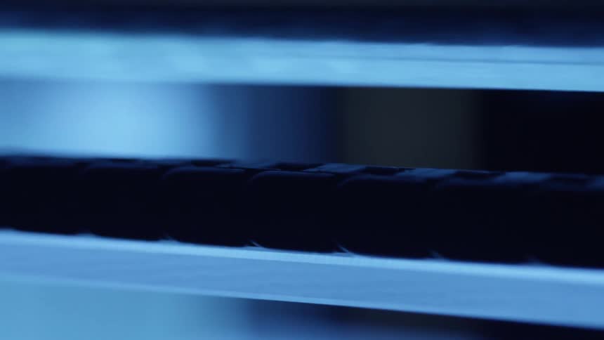 Close up of a machine in operation