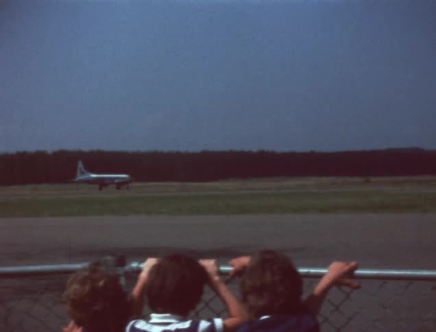 An airplane prepares for takeoff