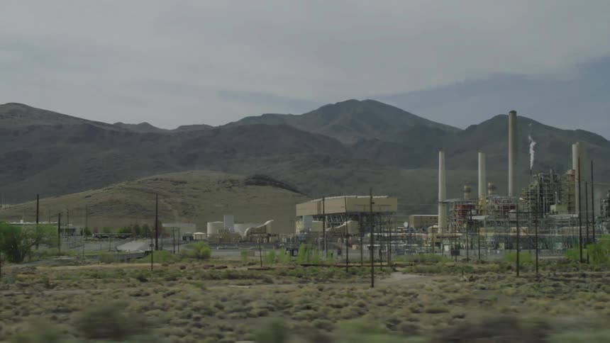 A factory in the distance