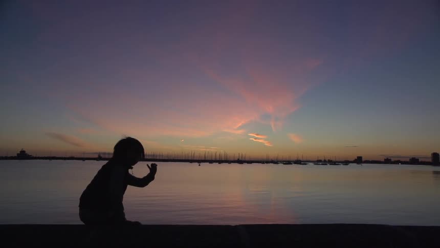 Sunset on the horizon