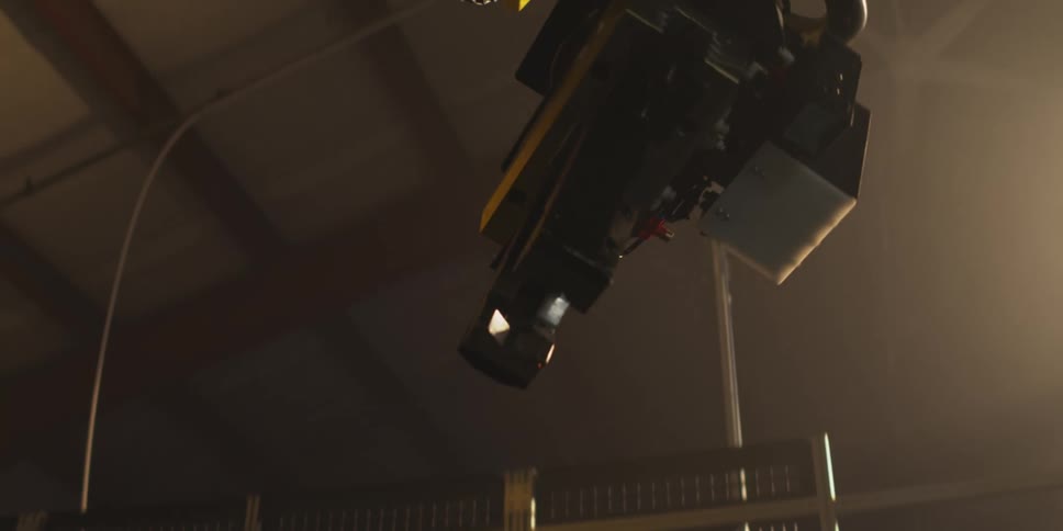 Robotic arm in a factory in operation