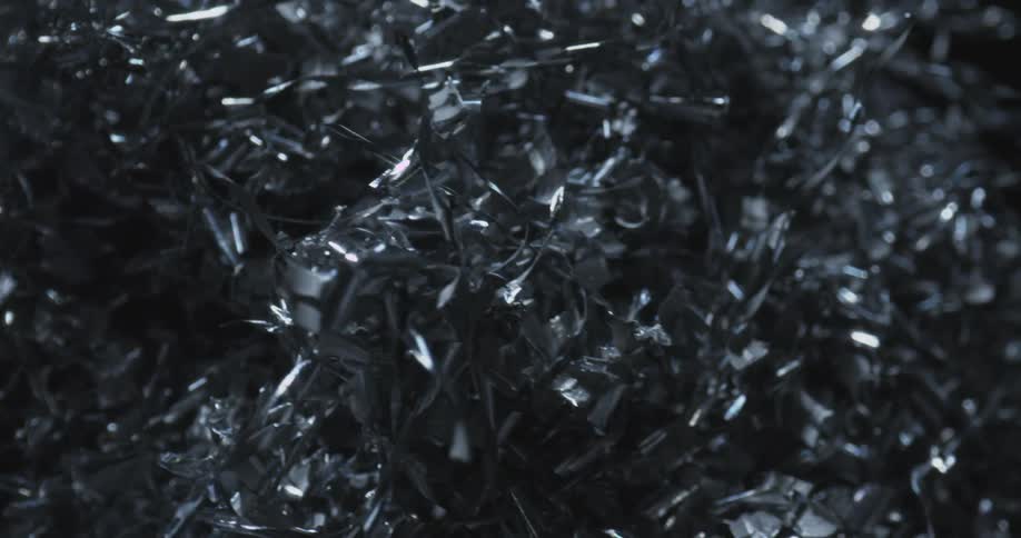 Close up of abstract metallic shavings