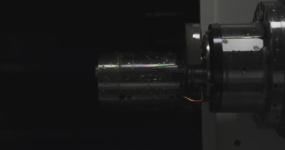 The machine drills metal and then the bit is changed