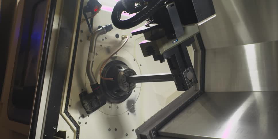 Industrial machine in operation