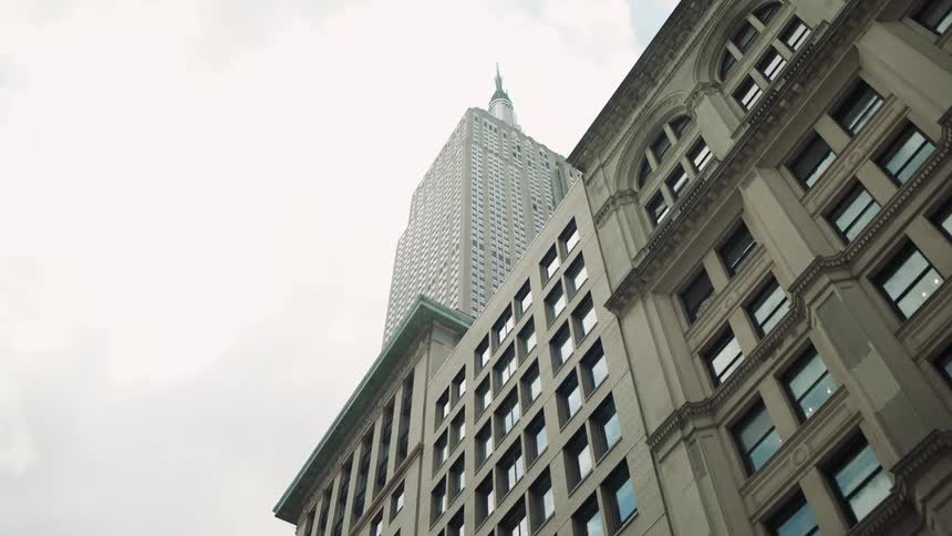 Skyscraper among modern buildings in a city