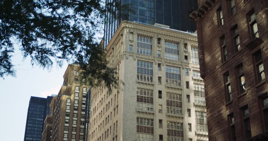 Urban buildings in a metropolis during the day