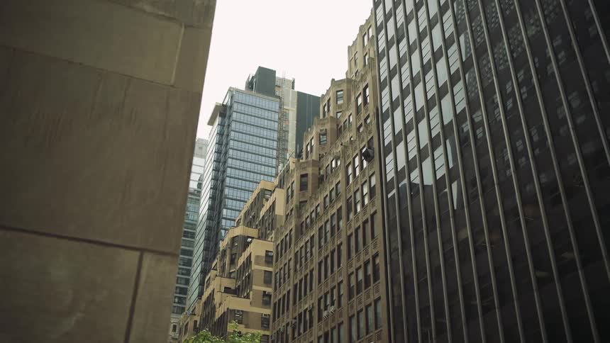Buildings in a metropolis on a cloudy day