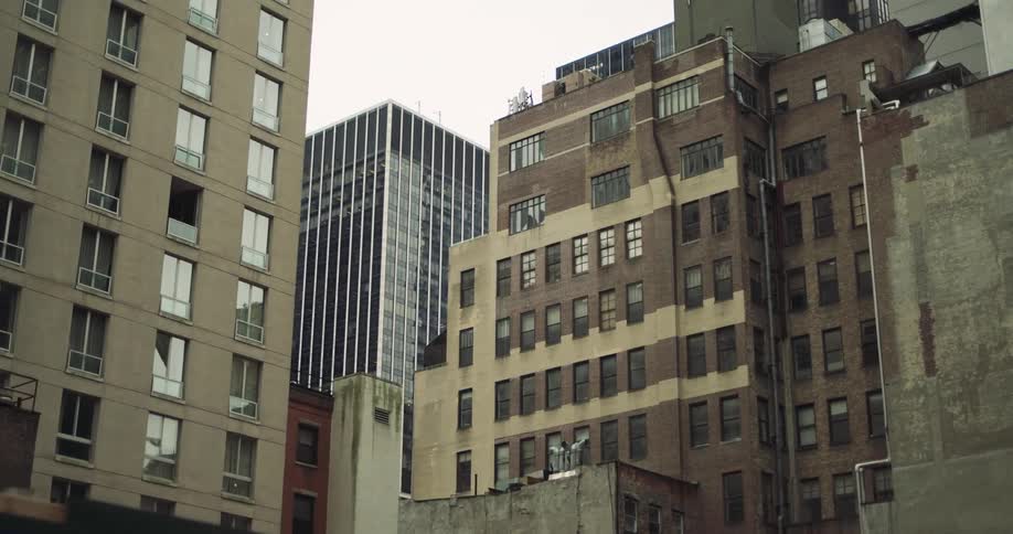 Scenery of urban and commercial buildings in a city